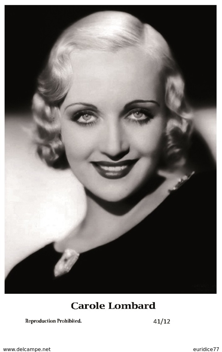 CAROLE LOMBARD - Film Star Pin Up PHOTO POSTCARD - 41-12 Swiftsure Postcard - Artisti