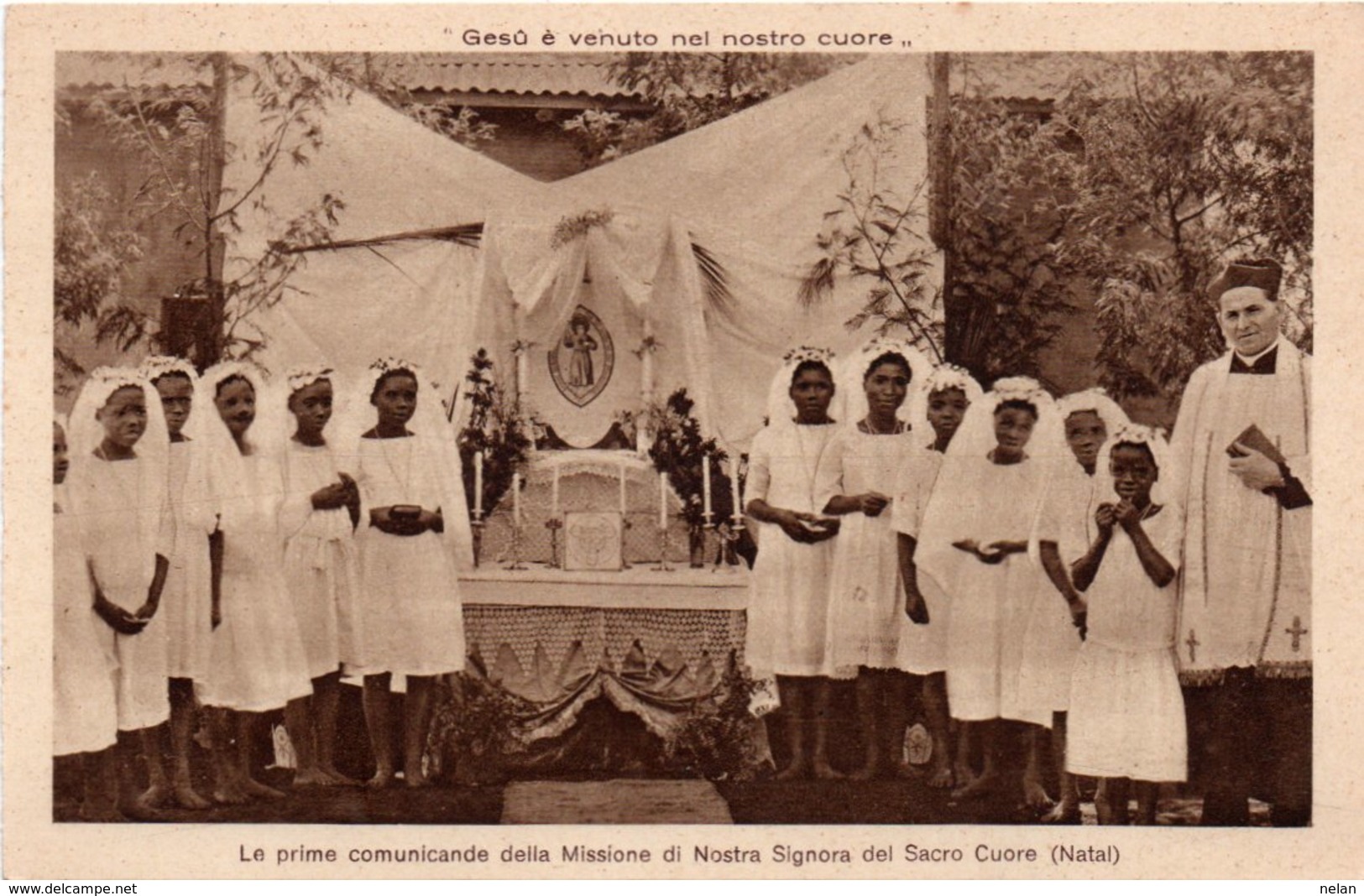 BRASILE-NATAL-LE PRIME COMUNICANDE DELLA MISSIONE DI NOSTRA SIGNORA DEL SACRO CUORE-1910-NON VIAGGIATA - Natal