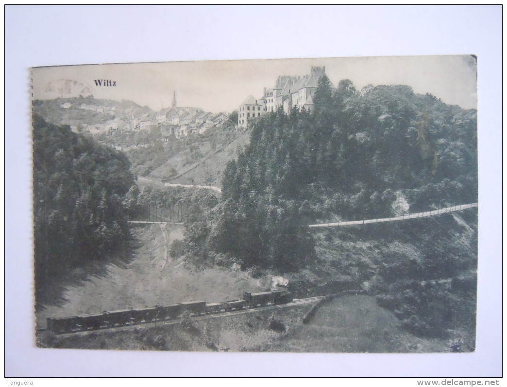 Wiltz Train Chemin De Fer Panorama Circulée 1924 Edit J. Kaemmerer - Wiltz