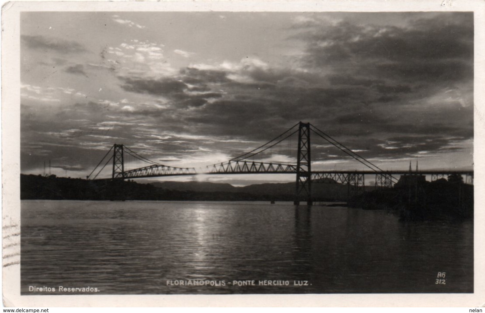 FLORIANOPOLIS-PONTE HERCILIO LUZ-1934- VIAGGIATA - Florianópolis