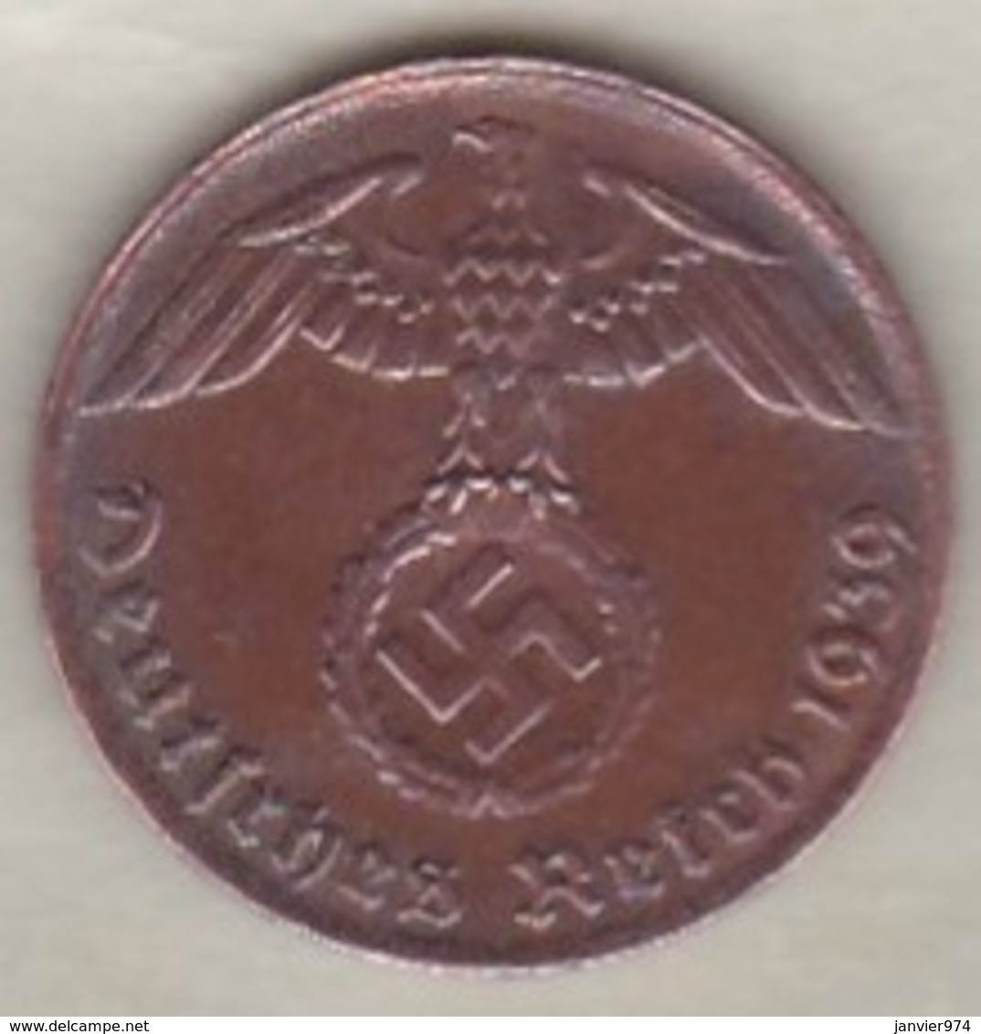 1 Reichspfennig 1939 G (KARLSRUHE)  .Bronze - 1 Reichspfennig