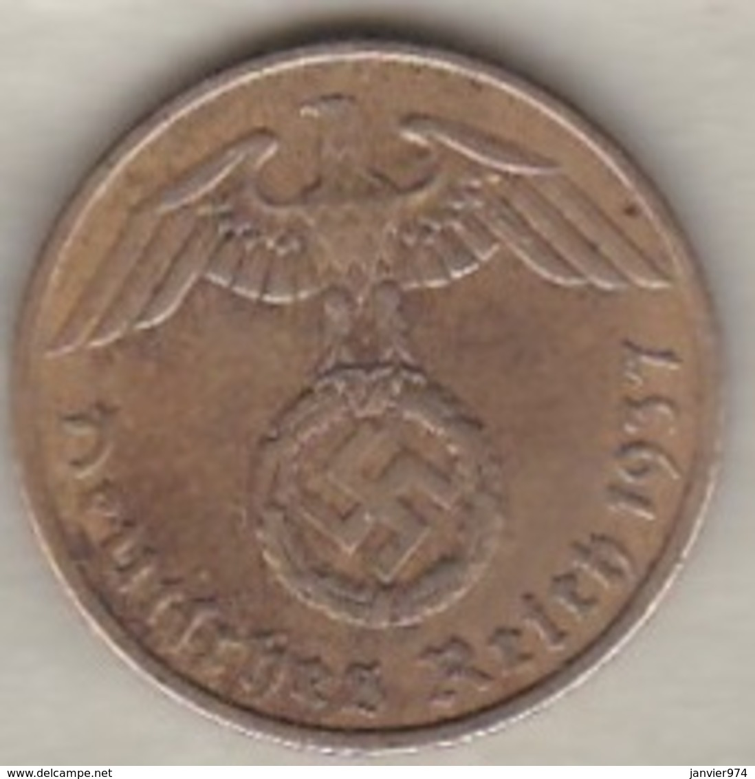 5 Reichspfennig 1937 A (BERLIN). Bronze-aluminium - 5 Reichspfennig