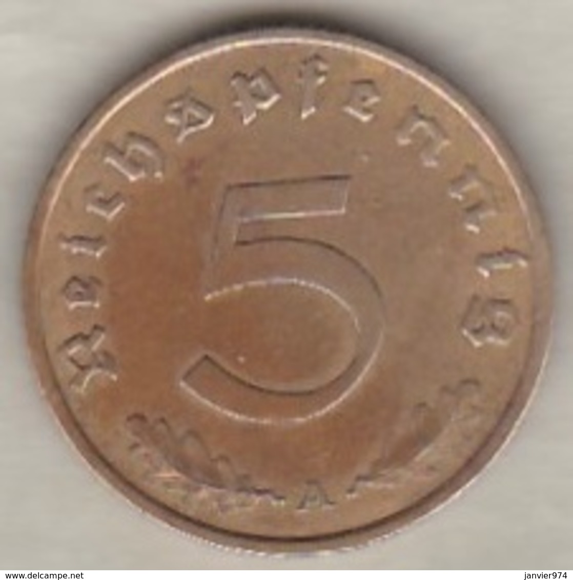 5 Reichspfennig 1937 A (BERLIN). Bronze-aluminium - 5 Reichspfennig