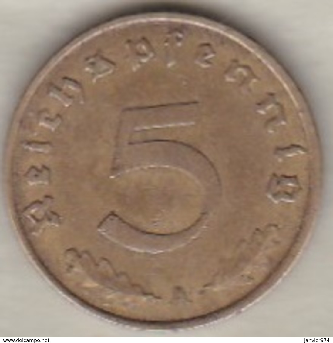 5 Reichspfennig 1937 A (BERLIN). Bronze-aluminium - 5 Reichspfennig