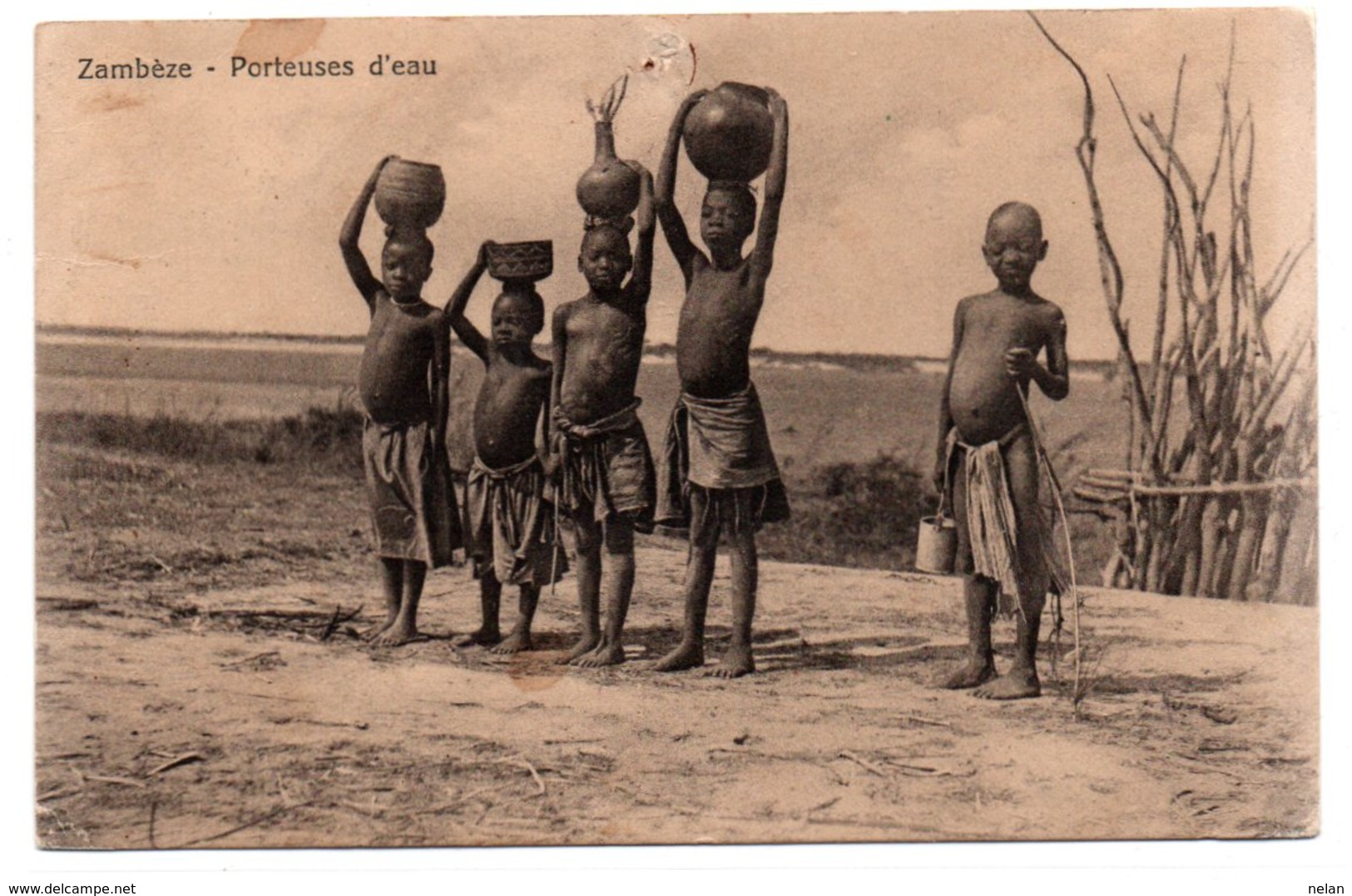 ZAMBEZE-POTEUSES D EAU-1915- VIAGGIATA - Zambia