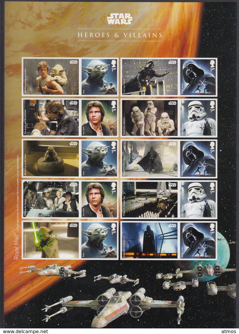 Great Britain MNH Michel Nr 3813/16 From 2015 Star Wars / Catw 22.00 EUR - Ongebruikt