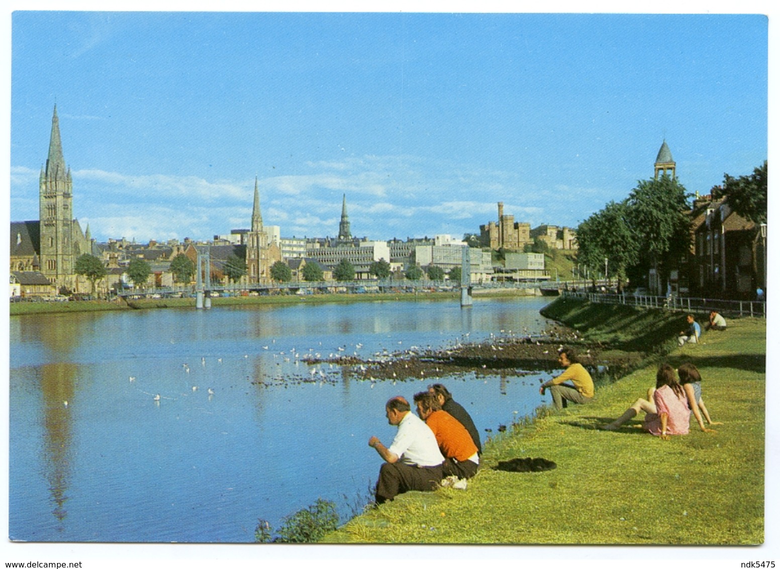 INVERNESS FROM THE RIVER NESS (10 X 15cms Approx.) - Inverness-shire