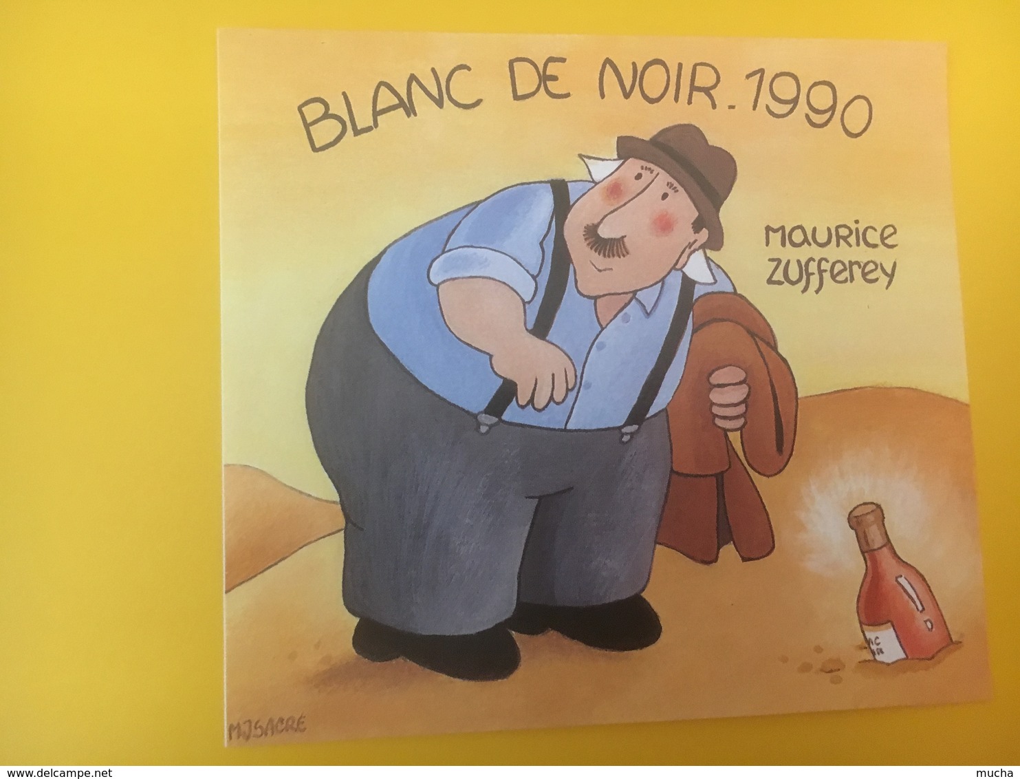 8423 - Blanc De Noir  1990 Maurice Zufferey Suisse  Illustrateur MJ Sacré - Bande Dessinée