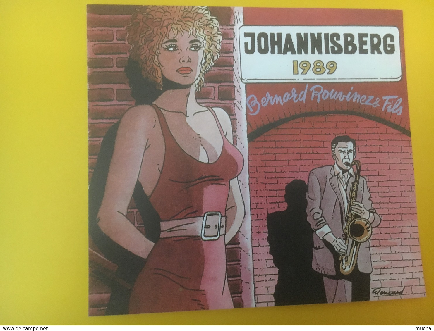 8424 - Johannisberg 1989 Bernard Rouvinez Suisse  Femme, Jazz, Saxophone - Bande Dessinée