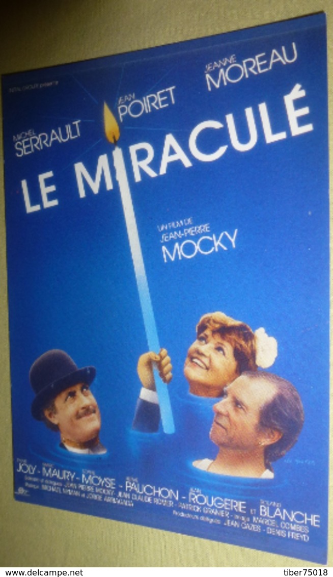 Carte Postale : Le Miraculé (film Affiche Cinéma) Illustration Léo Kouper (M. Serrault - Jean Poiret - Jeanne Moreau) - Kouper