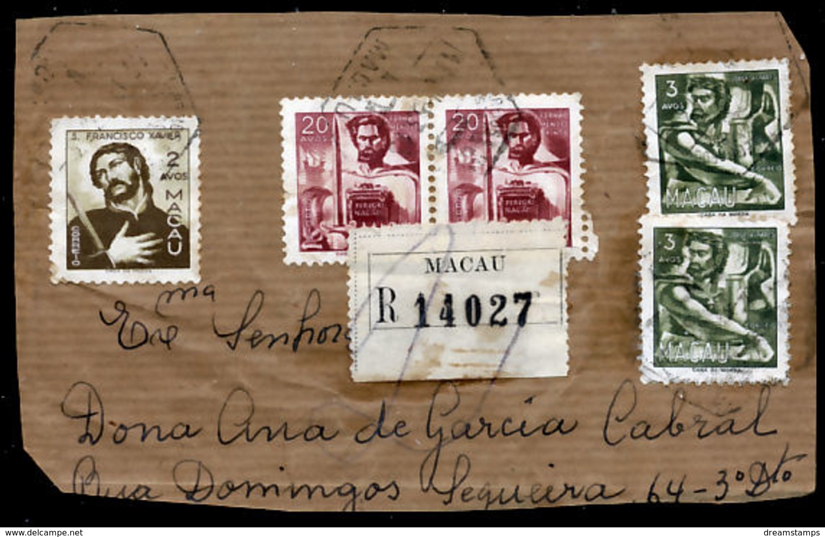 !										■■■■■ds■■ Macao 1951 Portraits Internal Parcel Post Registered  (co356-357-360) - Covers & Documents