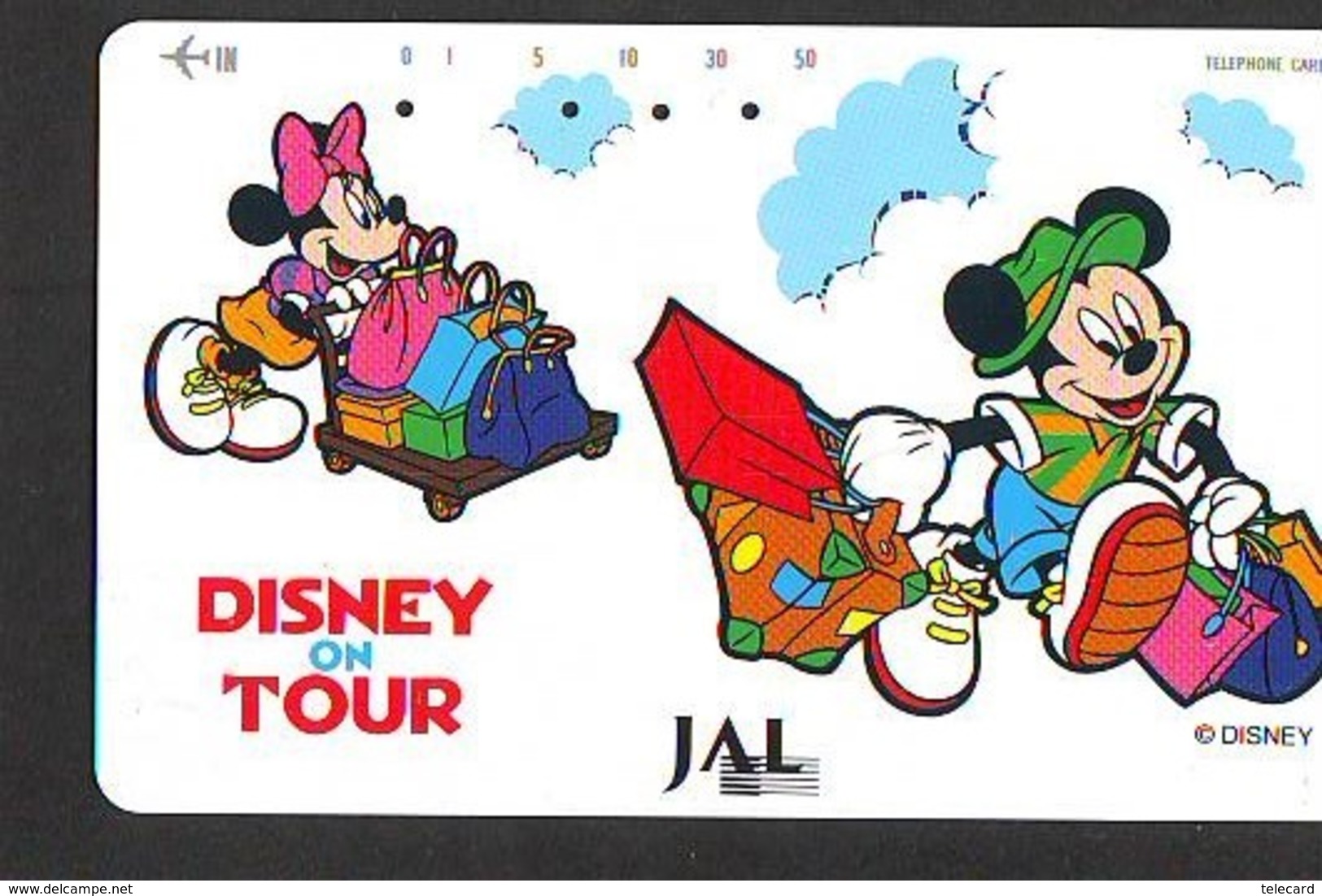 Télécarte  * DISNEY * Japon (110-158522) DISNEY ON TOUR  * JAL (6382) * JAPAN PHONECARD * - Disney