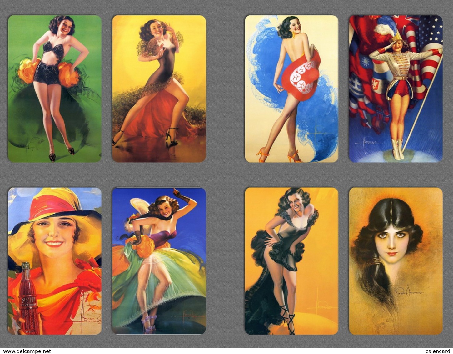 220+ pin up girl calendar 2015 , mini card, painting card