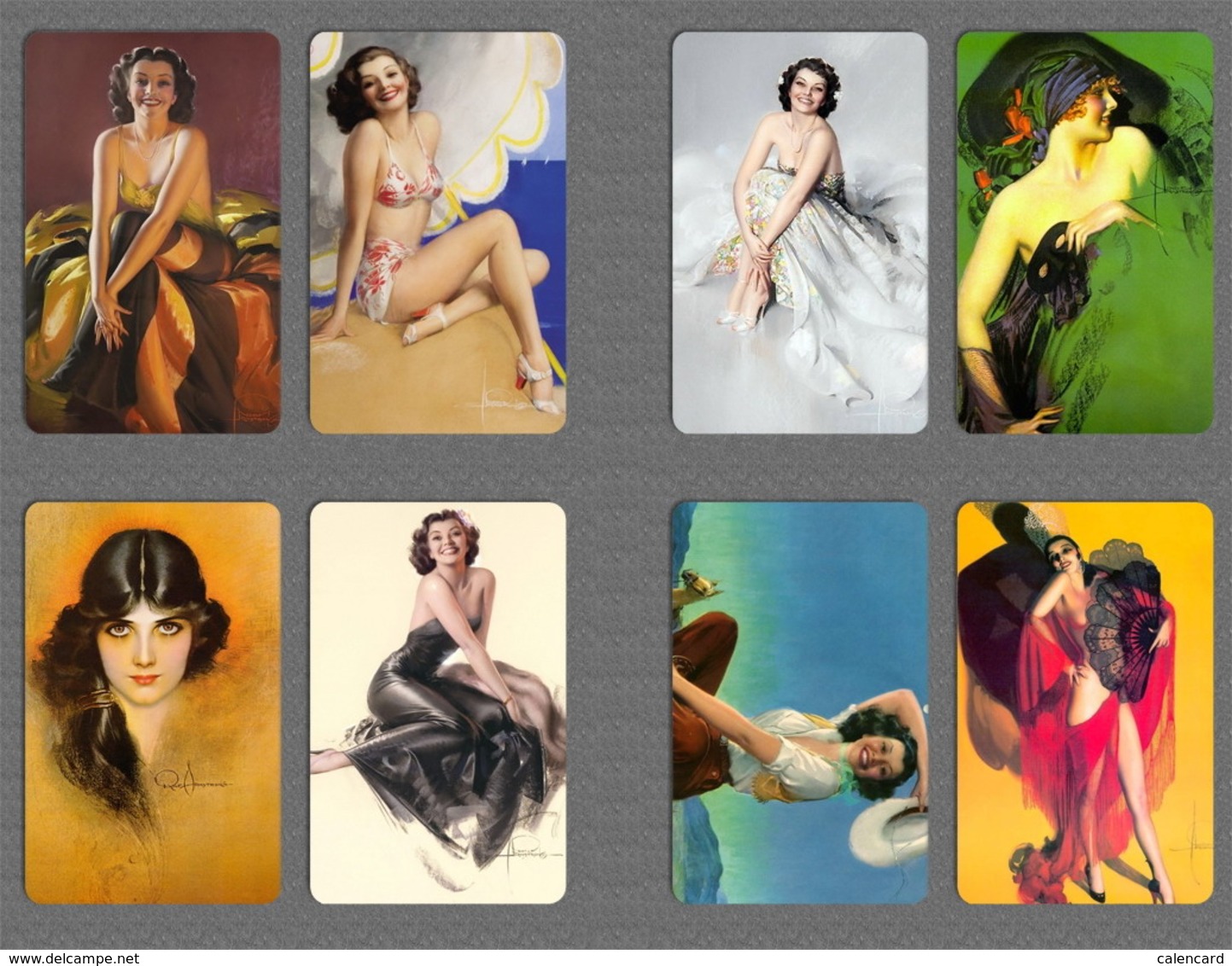 220+ pin up girl calendar 2015 , mini card, painting card