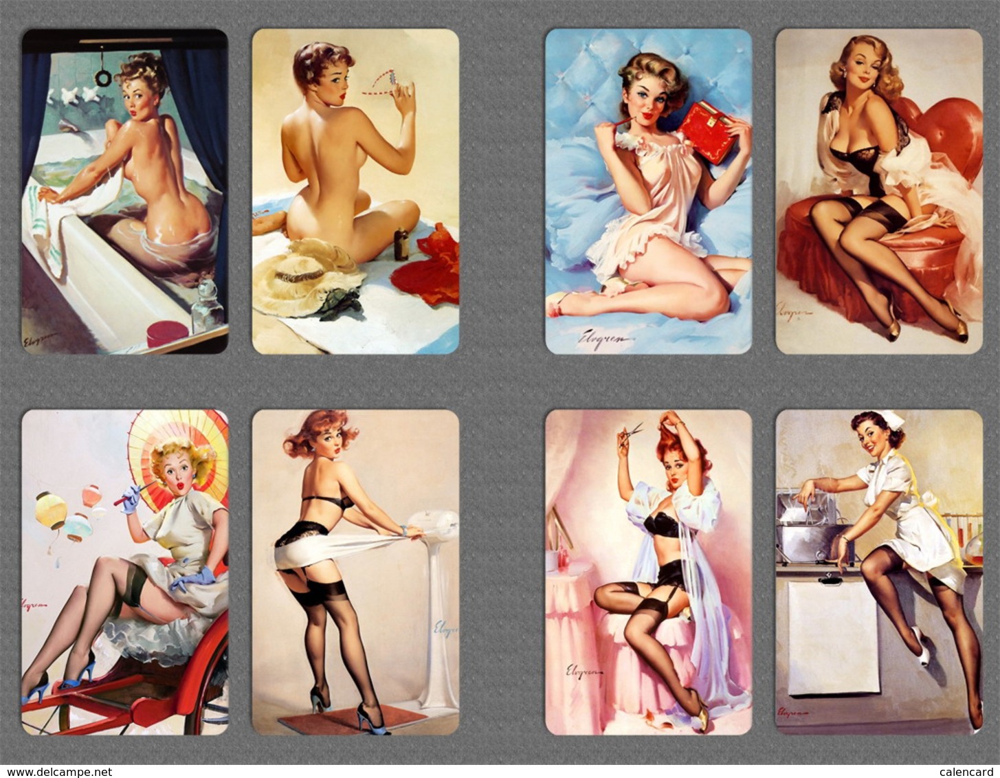 220+ pin up girl calendar 2015 , mini card, painting card