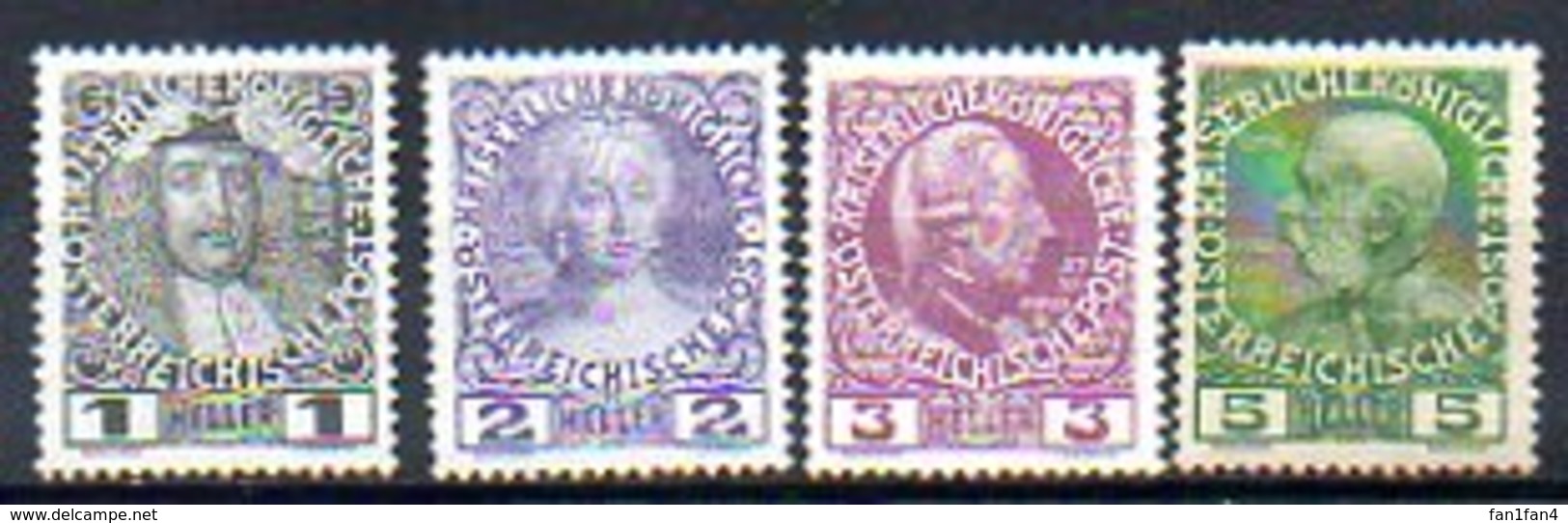 AUTRICHE - (Empire) - 1908-13 - N° 101 à 104 - (60è Anniversaire Du Règne De François-Joseph 1er) - Unused Stamps