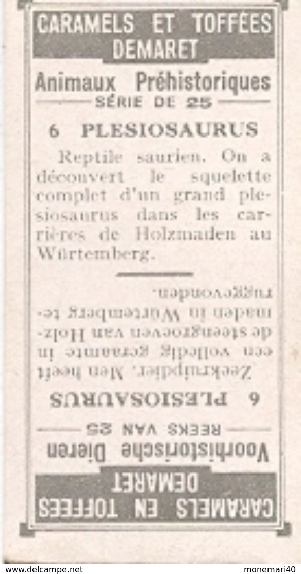 ANIMAUX PRÉHISTORIQUES - (Caramels et toffées DEMARET) - 25 animaux.