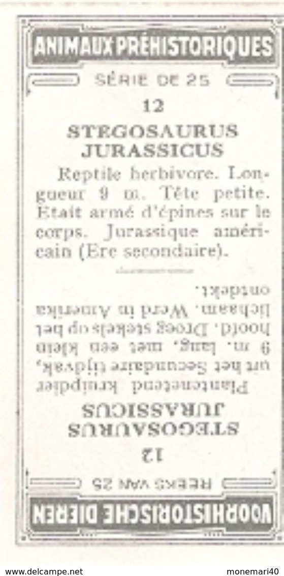 ANIMAUX PRÉHISTORIQUES - (Caramels et toffées DEMARET) - 25 animaux.