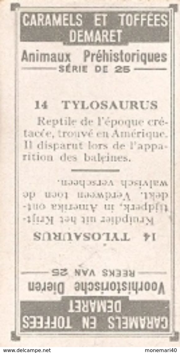 ANIMAUX PRÉHISTORIQUES - (Caramels et toffées DEMARET) - 25 animaux.