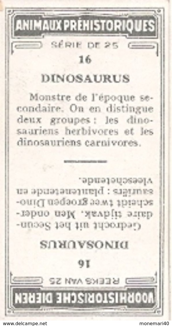 ANIMAUX PRÉHISTORIQUES - (Caramels et toffées DEMARET) - 25 animaux.