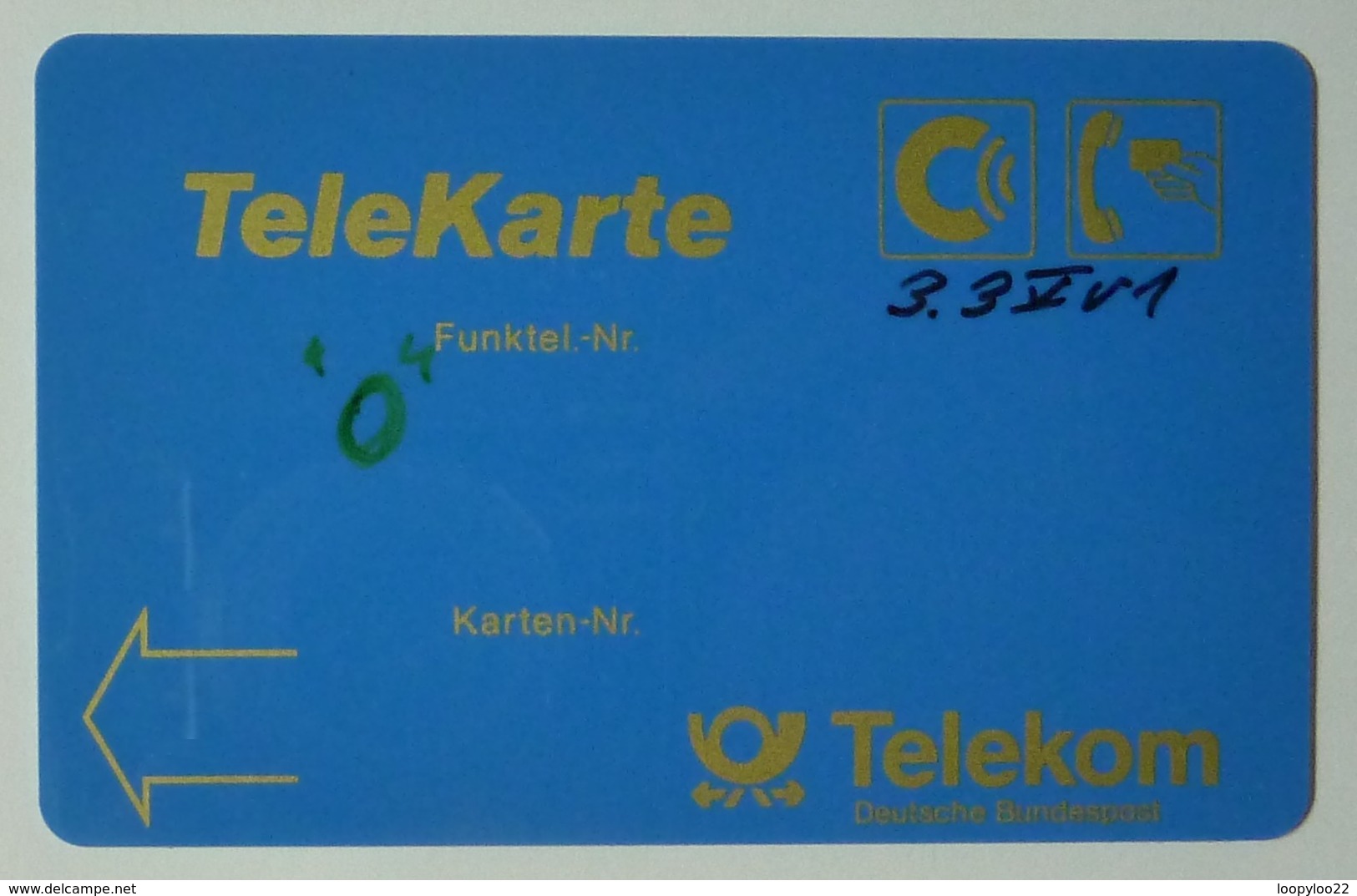 GERMANY - C Netz - T103 - TeleKarte - M1 On Reverse And Magstripe - Handwritten Control Number- Telekom - Used - Other & Unclassified