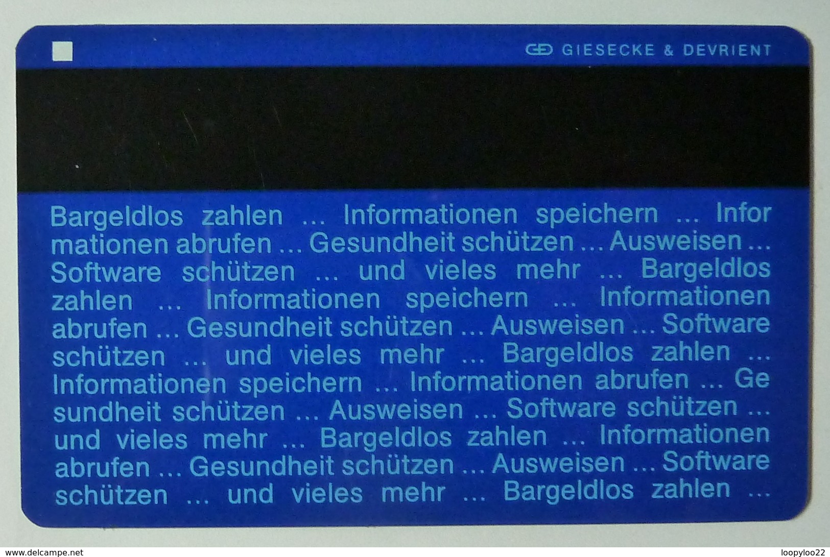 GERMANY - G&D - Siemens Computer Card - Orga Test Print - 1986 - Other & Unclassified