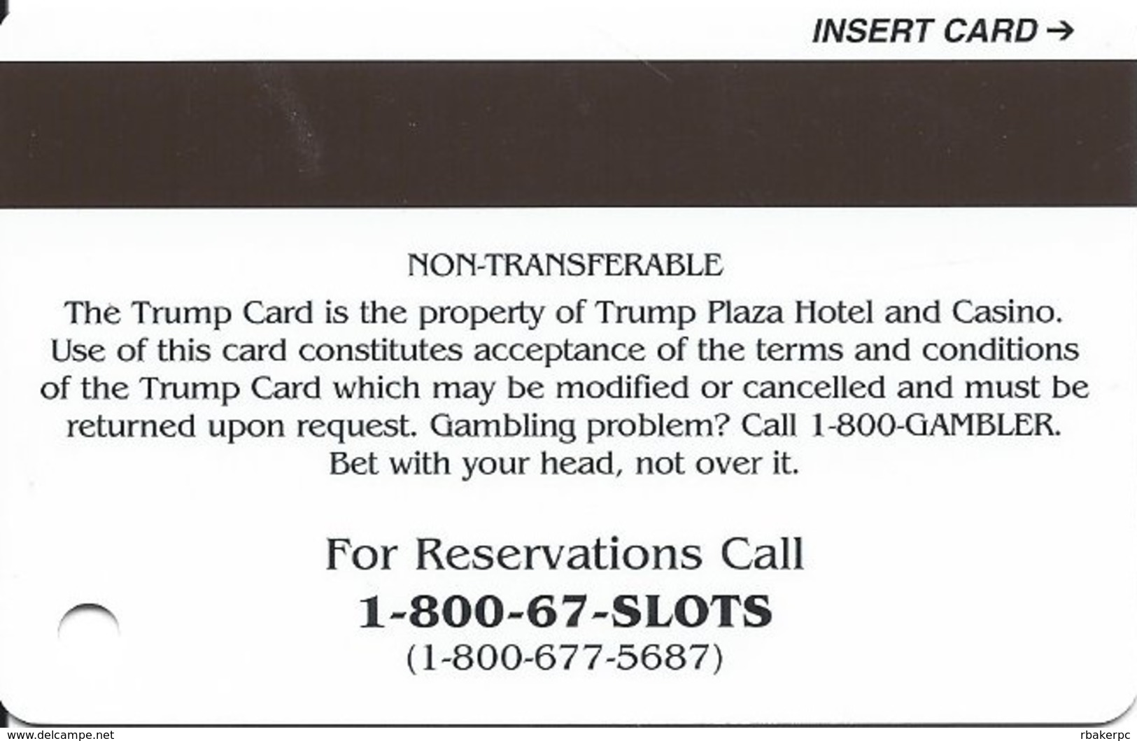 Trump Plaza Casino - Atlantic City NJ - 13th Issue Slot Card  ...[RSC]... - Casino Cards