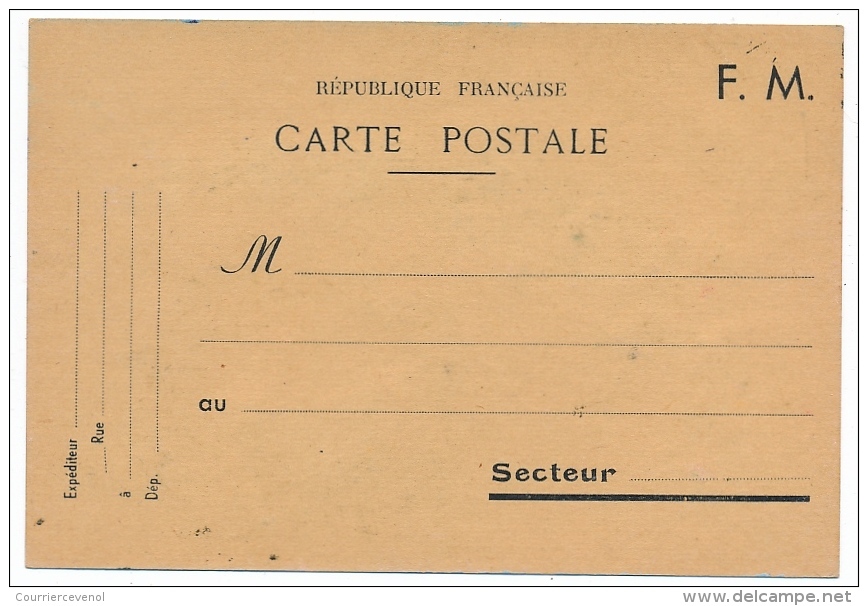 Carte Franchise Militaire époque 1939  Décorée à La Main Au Verso - Vive Le Poilu 39 (époque 1939) - Lettres & Documents