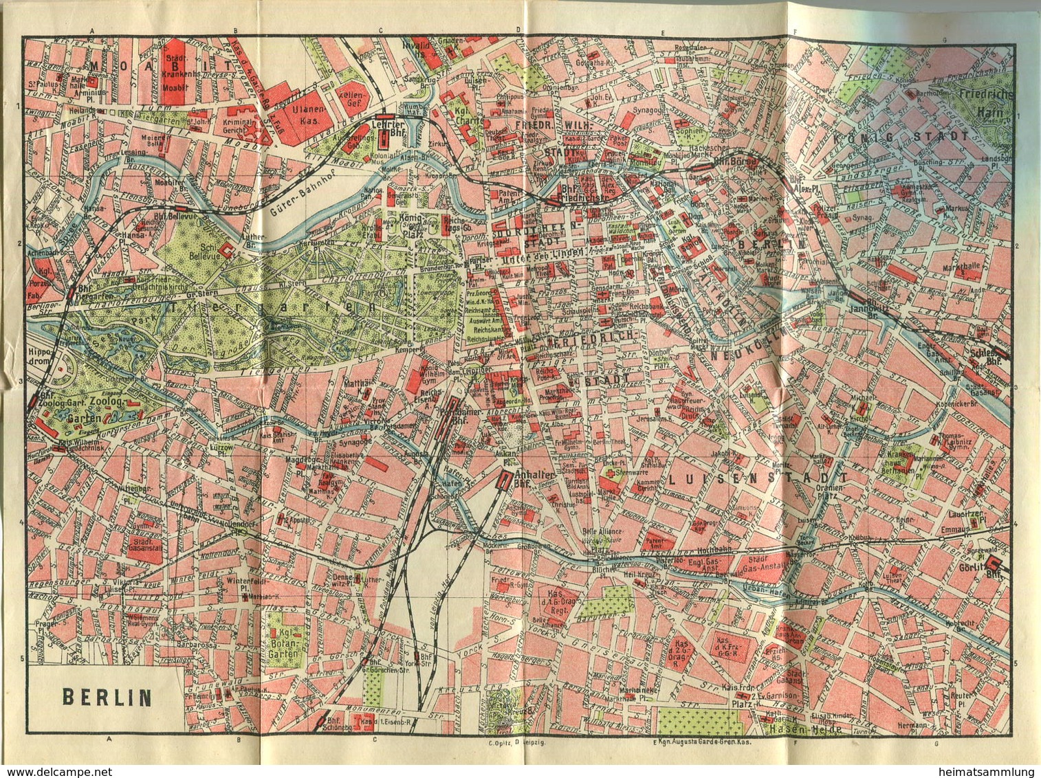 Miniatur-Bibliothek Nr. 901-902 - Reiseführer Berlin Mit Einem Farbigen Plan - 8cm X 12cm - 128 Seiten Ca. 1910 - Verlag - Berlin & Potsdam