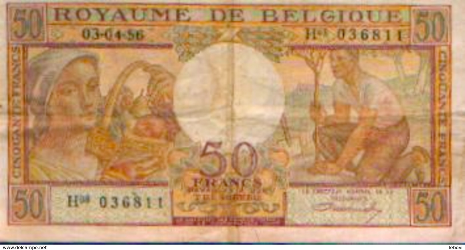 BELGIQUE – 50 Francs 03-04-1956 - Autres & Non Classés