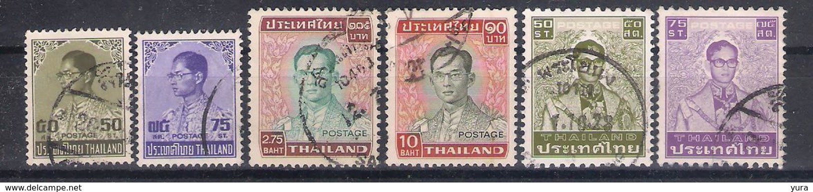 Lot 142  Thailand  1972/80 King Bhomibol Adubjahed  6 Different - Thailand