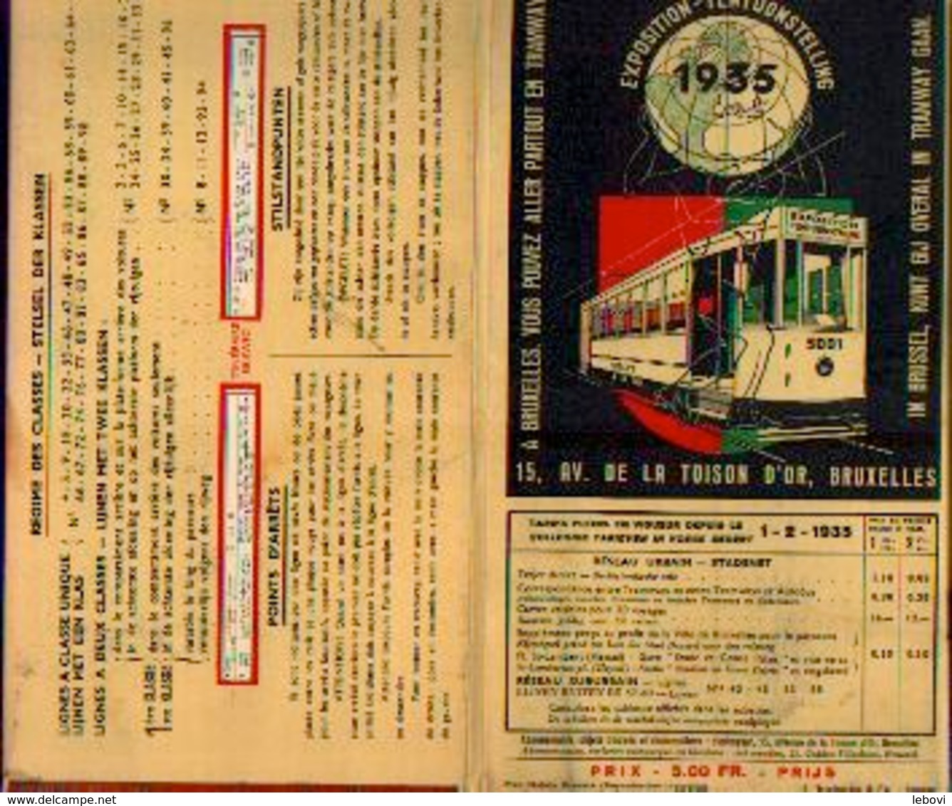 (BRUXELLES) «Les Transports Bruxellois – Exposition 1935 » - Plans Divers + Lignes En Relation Avec L’index Des Rues ) - Chemin De Fer