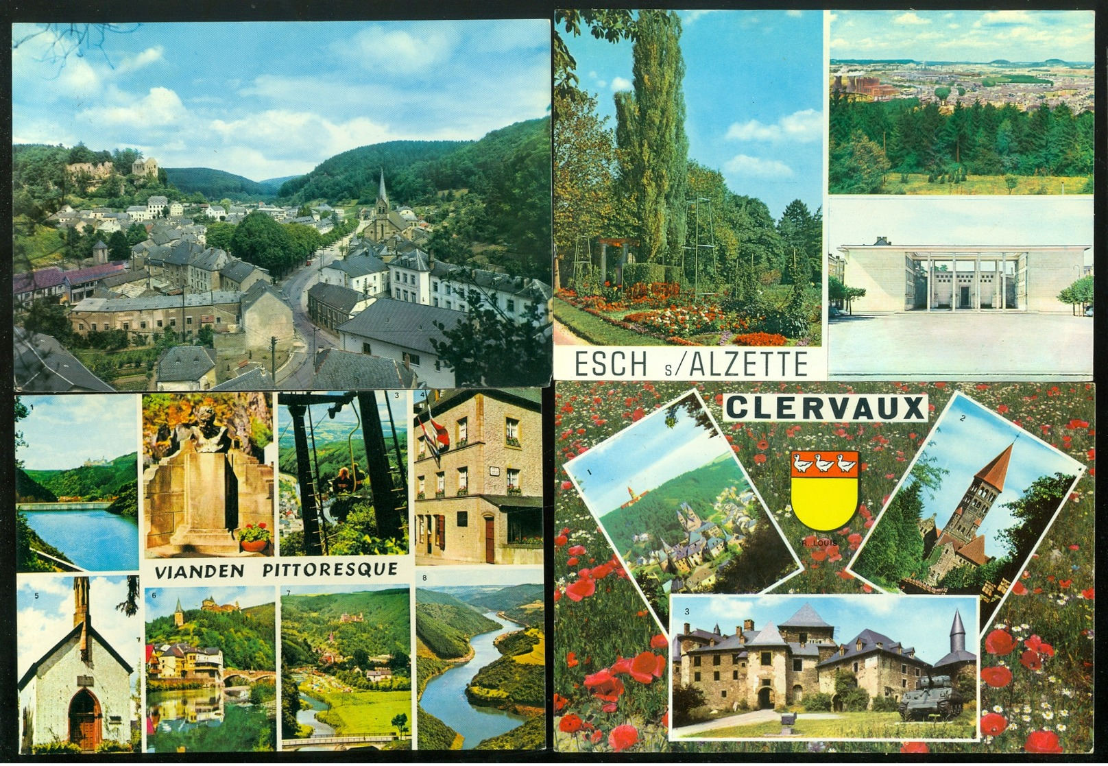 Beau lot de 60 cartes postales semi modernes Grand - Duché de Luxembourg  Mooi lot van 60 postkaarten gr. form.Luxemburg