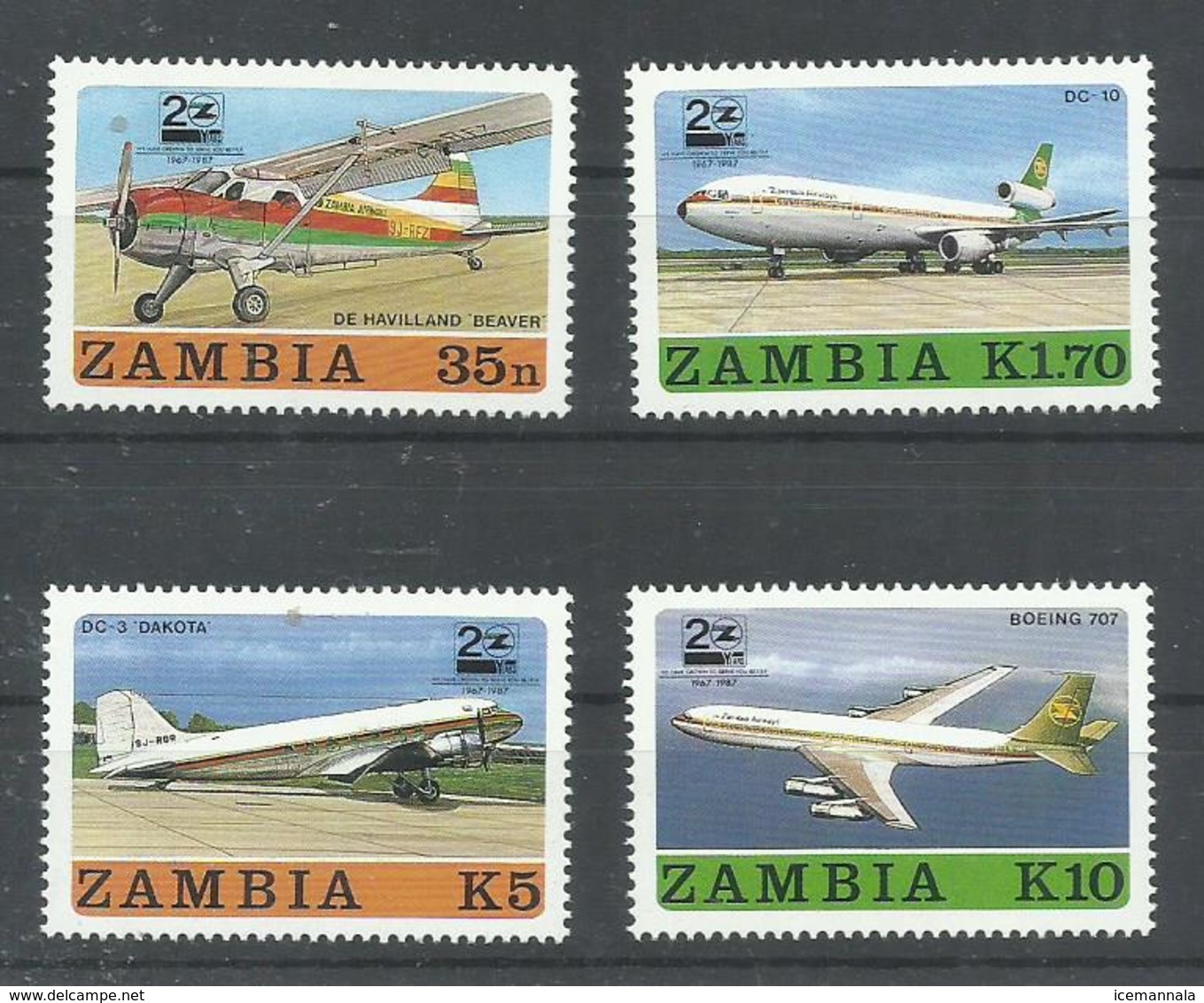 ZAMBIA  YVERT 416/19     MNH  ** - Zambia (1965-...)