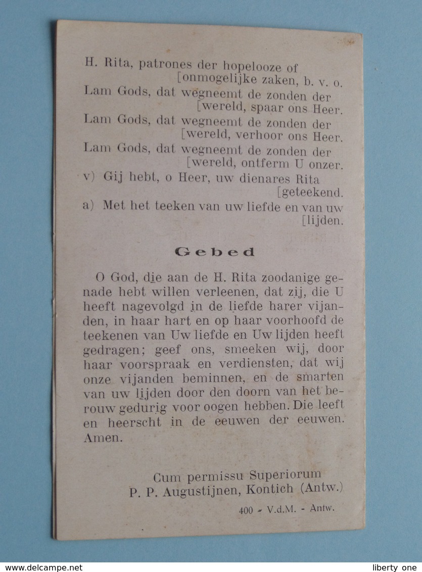 Litanie Der H. RITA Van CASCIA (Cassia) PATERS AUGUSTIJNEN KONTICH ( Details - Zie Foto ) ! - Religion & Esotérisme