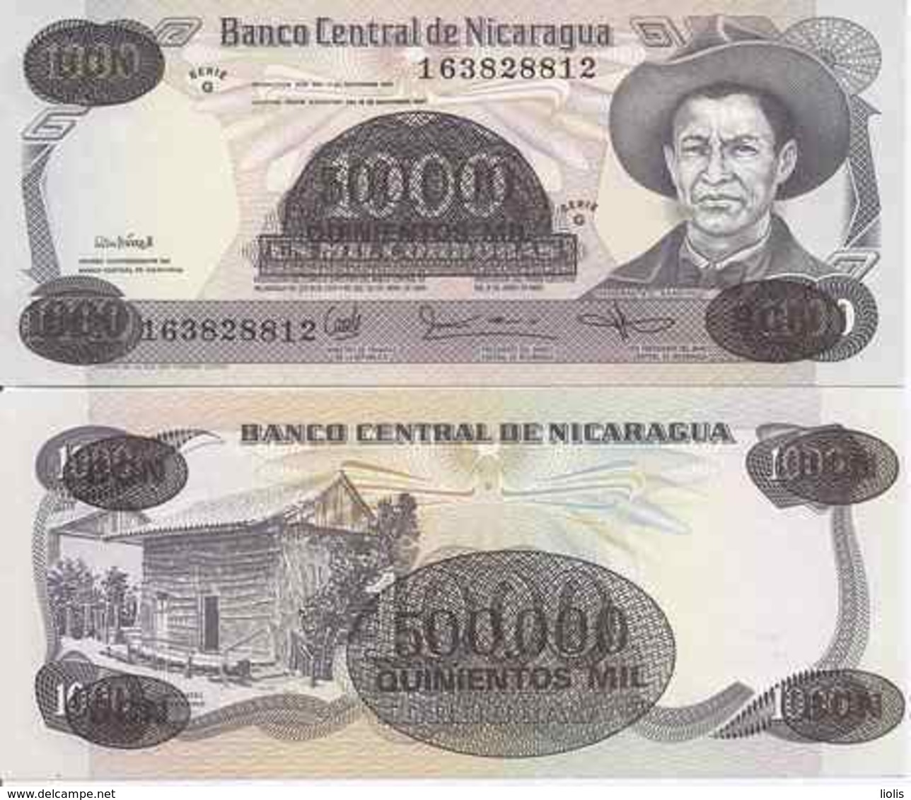 Nicaragua  P-150  500 000 Cordobas  1987  UNC - Nicaragua