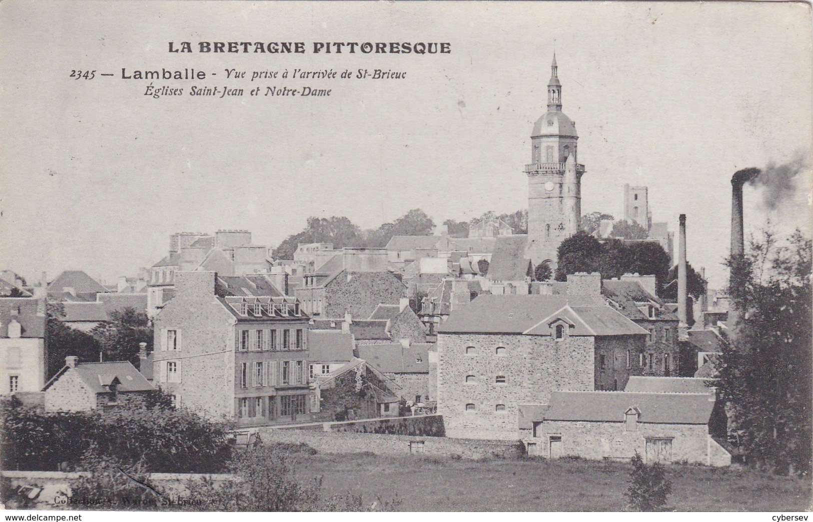 LAMBALLE - Vue Prise à L'arrivée De St-Brieuc - Cheminées D'usine - RARE - Lamballe