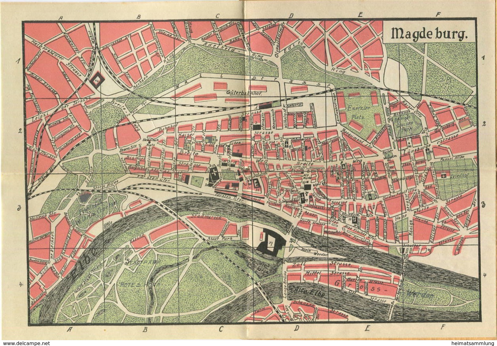 Miniatur-Bibliothek Nr. 916 - Städteführer Magdeburg Mit Einem Stadtplan - 8cm X 12cm - 32 Seiten Ca. 1910 - Verlag Für - Sonstige & Ohne Zuordnung