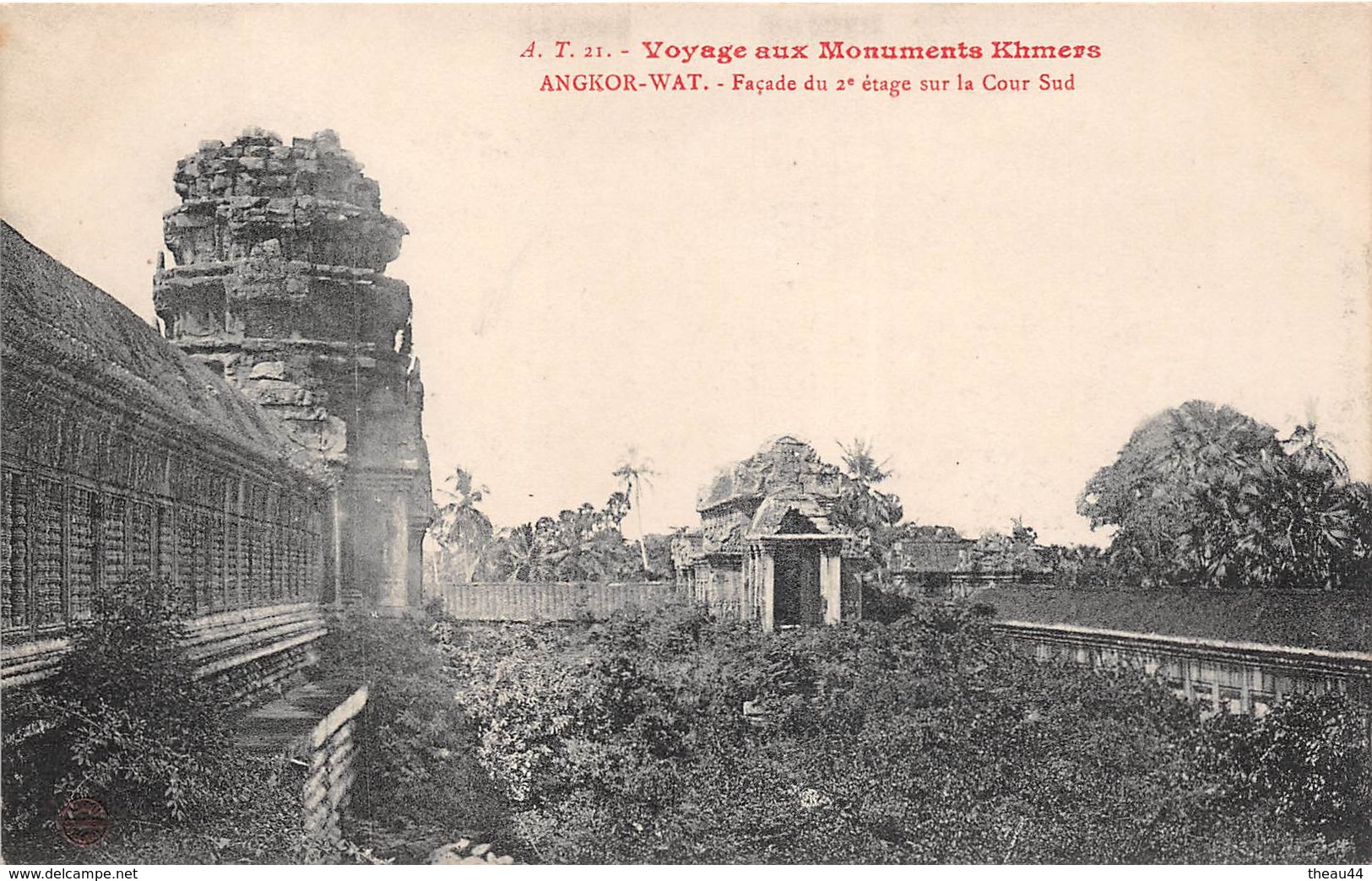 ¤¤  -  CAMBODGE   -   ANGKOR-VAT  -  Façade Du 2e étage Sur La Cour Sud  -  Voyage Aux Monuments Khmers - Cambodge