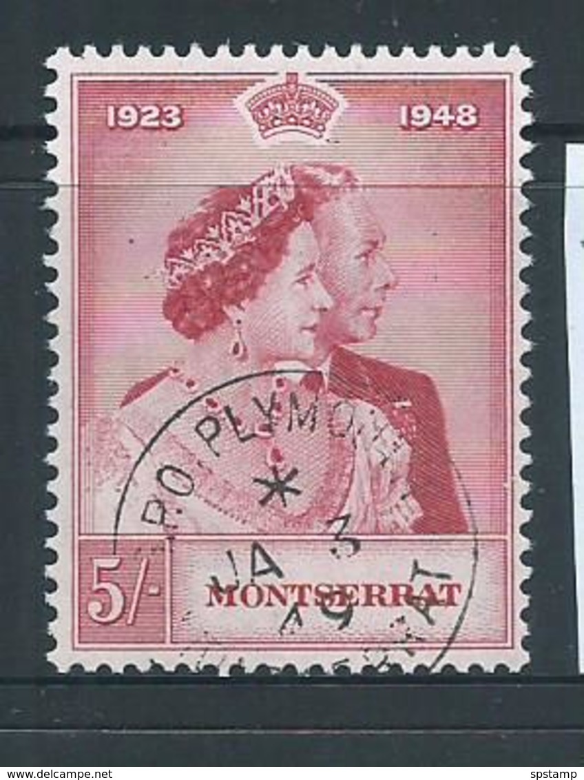 Montserrat 1948 5/- Royal Silver Wedding Single VFU , FDI Cds - Montserrat