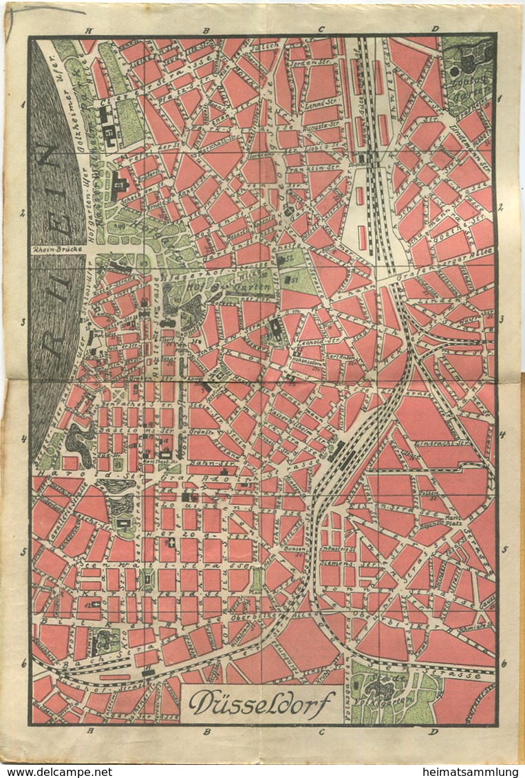 Miniatur-Bibliothek Nr. 918 - Städteführer Düsseldorf Mit Einem Stadtplan - 8cm X 12cm - 40 Seiten Ca. 1910 - Verlag Für - Duesseldorf