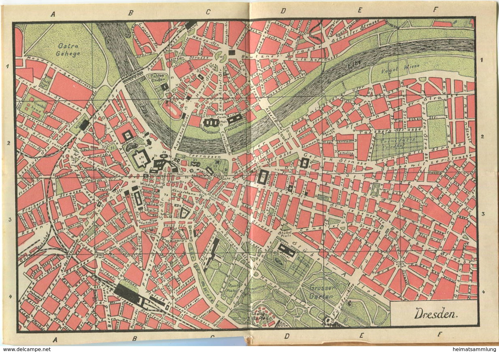 Miniatur-Bibliothek Nr. 919 - Städteführer Dresden Mit Einem Stadtplan - 8cm X 12cm - 86 Seiten Ca. 1910 - Verlag Für Ku - Dresden & Leipzig