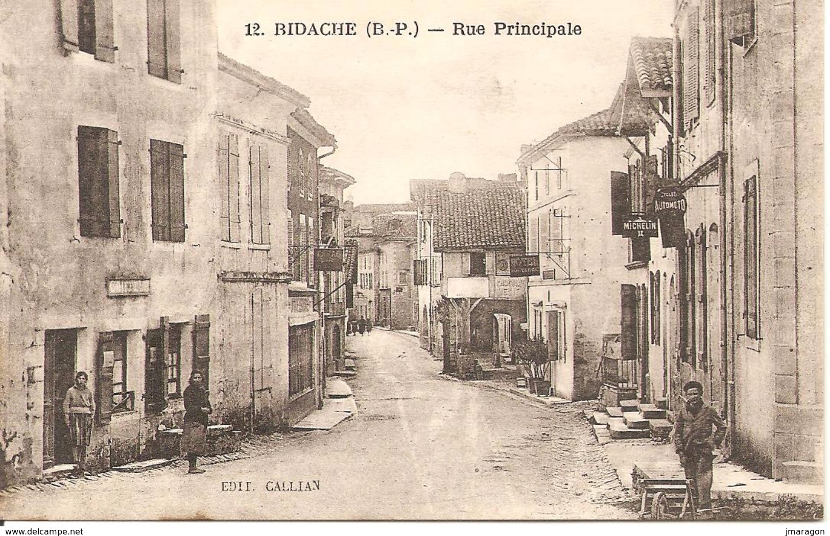 BIDACHE - Rue Principale - Callian 12 - Vierge, à écrire - Tbe - Bidache