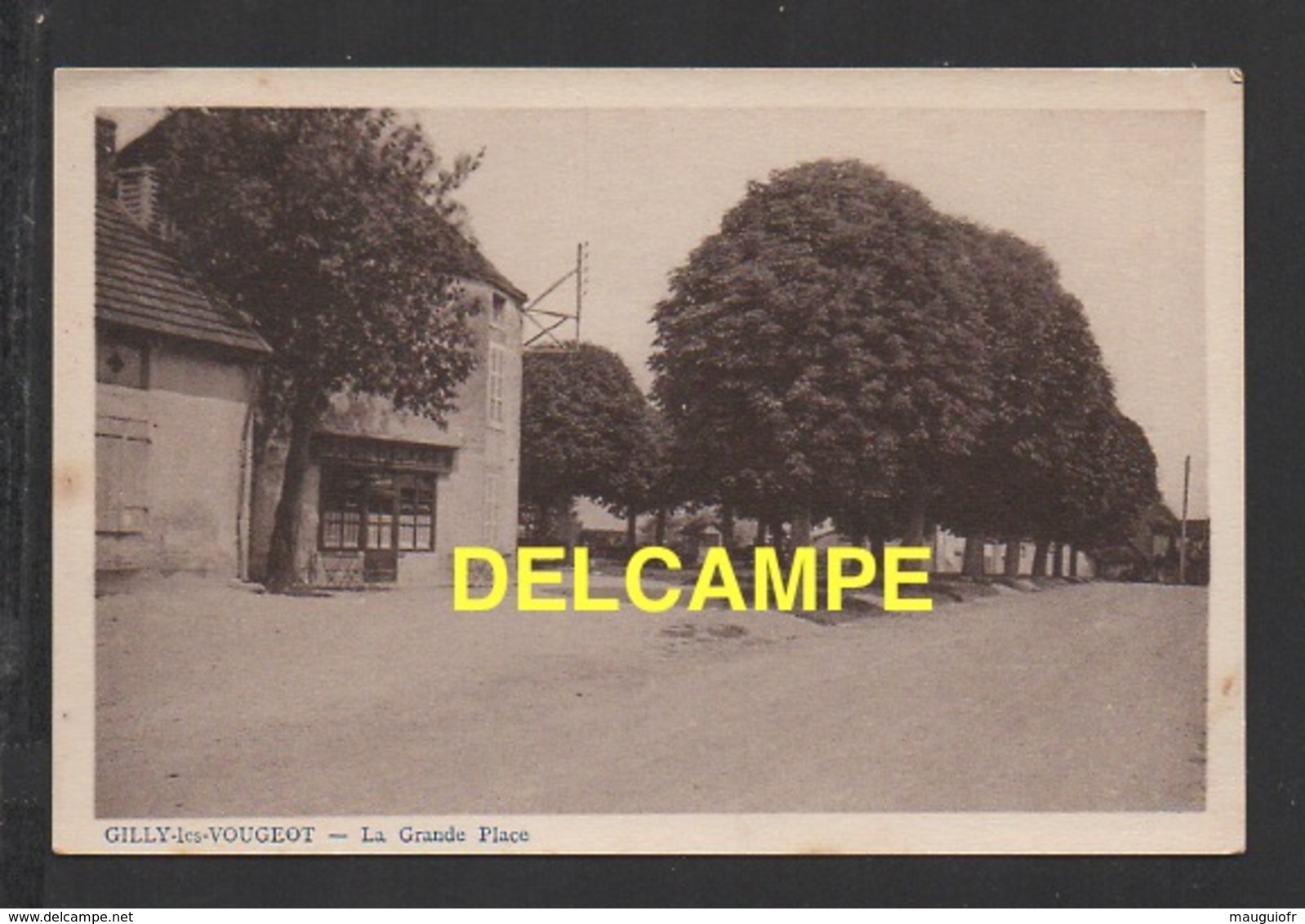 DD / 21 CÔTE D' OR / GILLY-LES-VOUGEOT / LA GRANDE PLACE ET LE CAFÉ DE LA PLACE - Autres & Non Classés