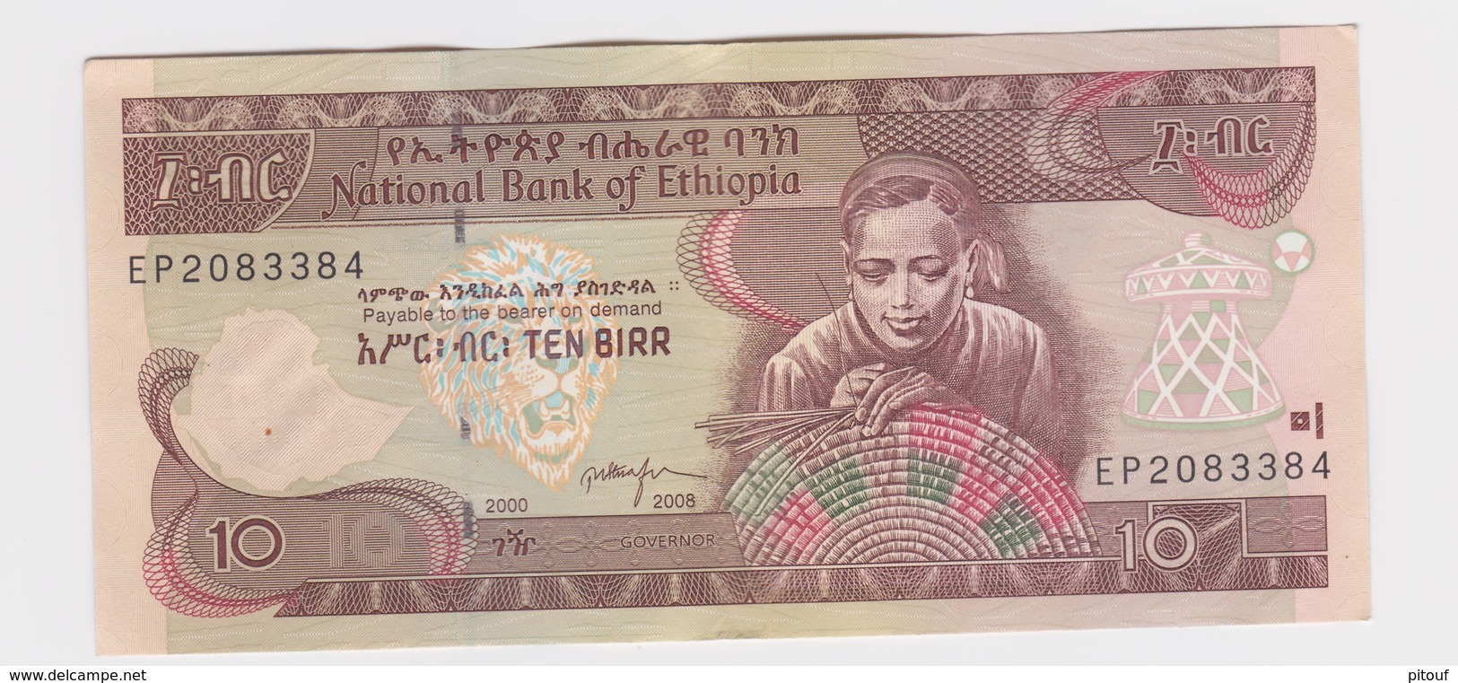 10  Birr 2008   Etat Neuf - Ethiopie