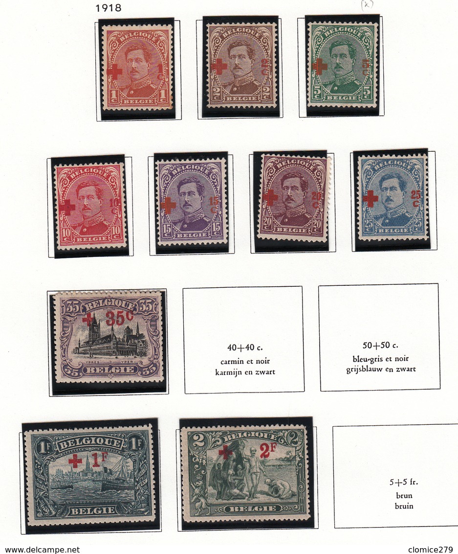 Lot De Timbres  Belgique  X  1918 - Collections