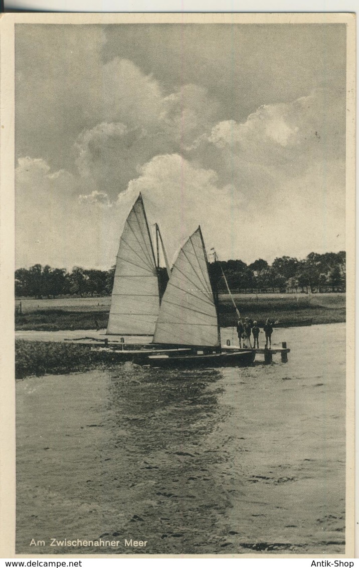 Bad Zwischenahn V. 1952  Segelschiff Am Zwischenahrner Meer Mit Kinder  (361) - Bad Zwischenahn