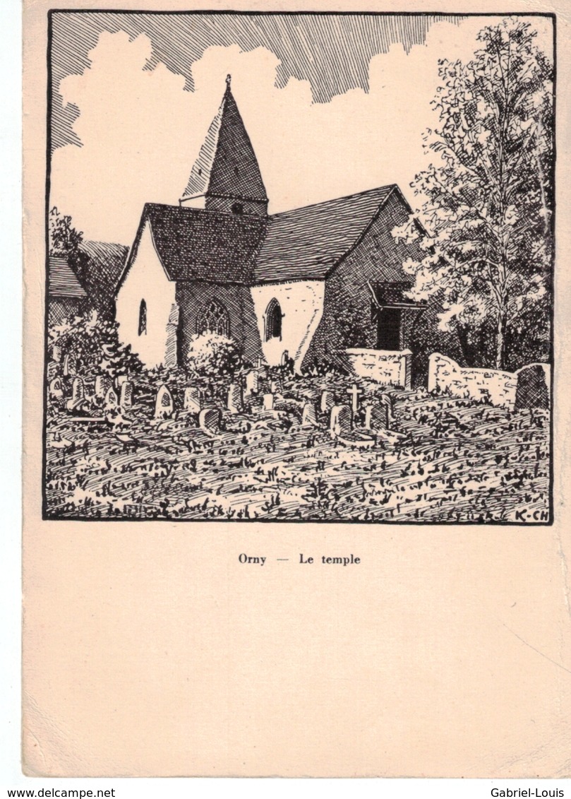 Orny - Le Temple - Non écrite ( Carte 15 X 10 Cm ) - Orny