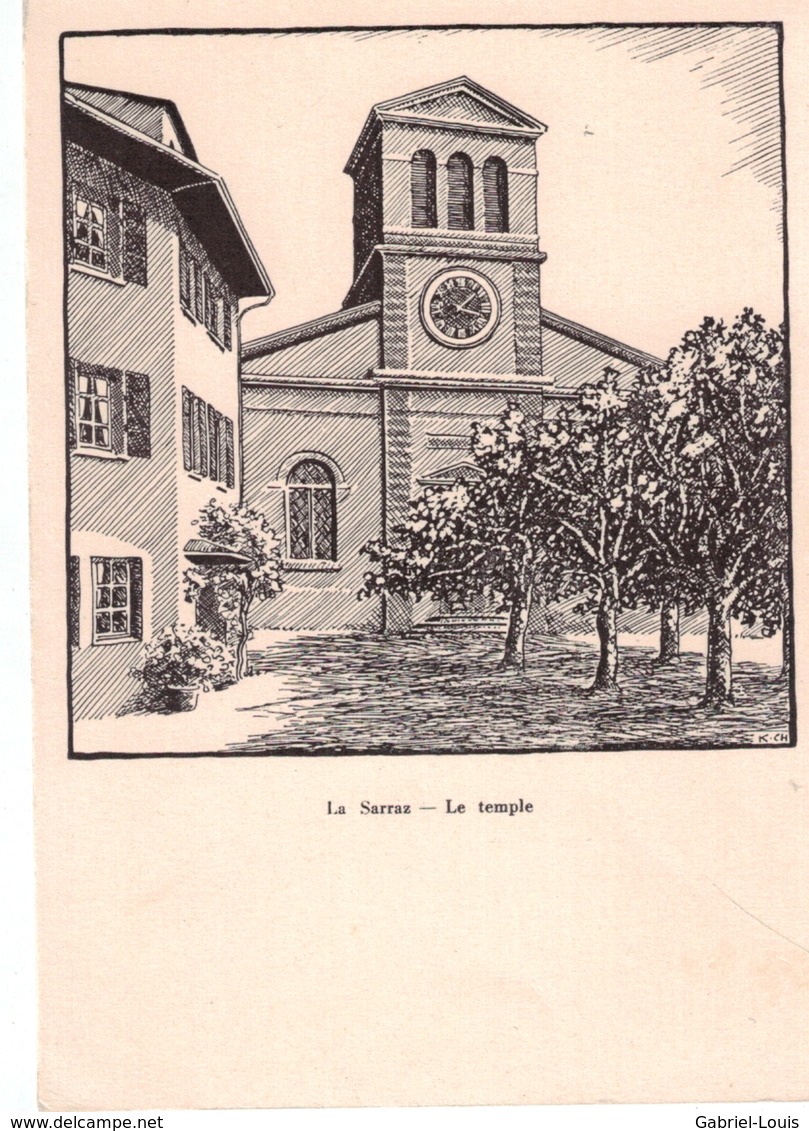 La Sarraz - Le Temple - Non écrite ( Carte 15 X 10 Cm) - La Sarraz