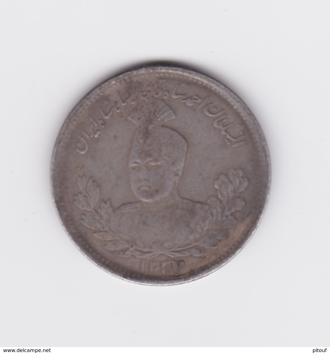 1000 Dinars 1337 (Egire)  Iran    1918  Argent - Iran
